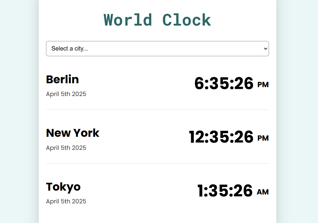 World clock